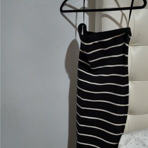 Abercrombie & Fitch Black and White Strapless Dress